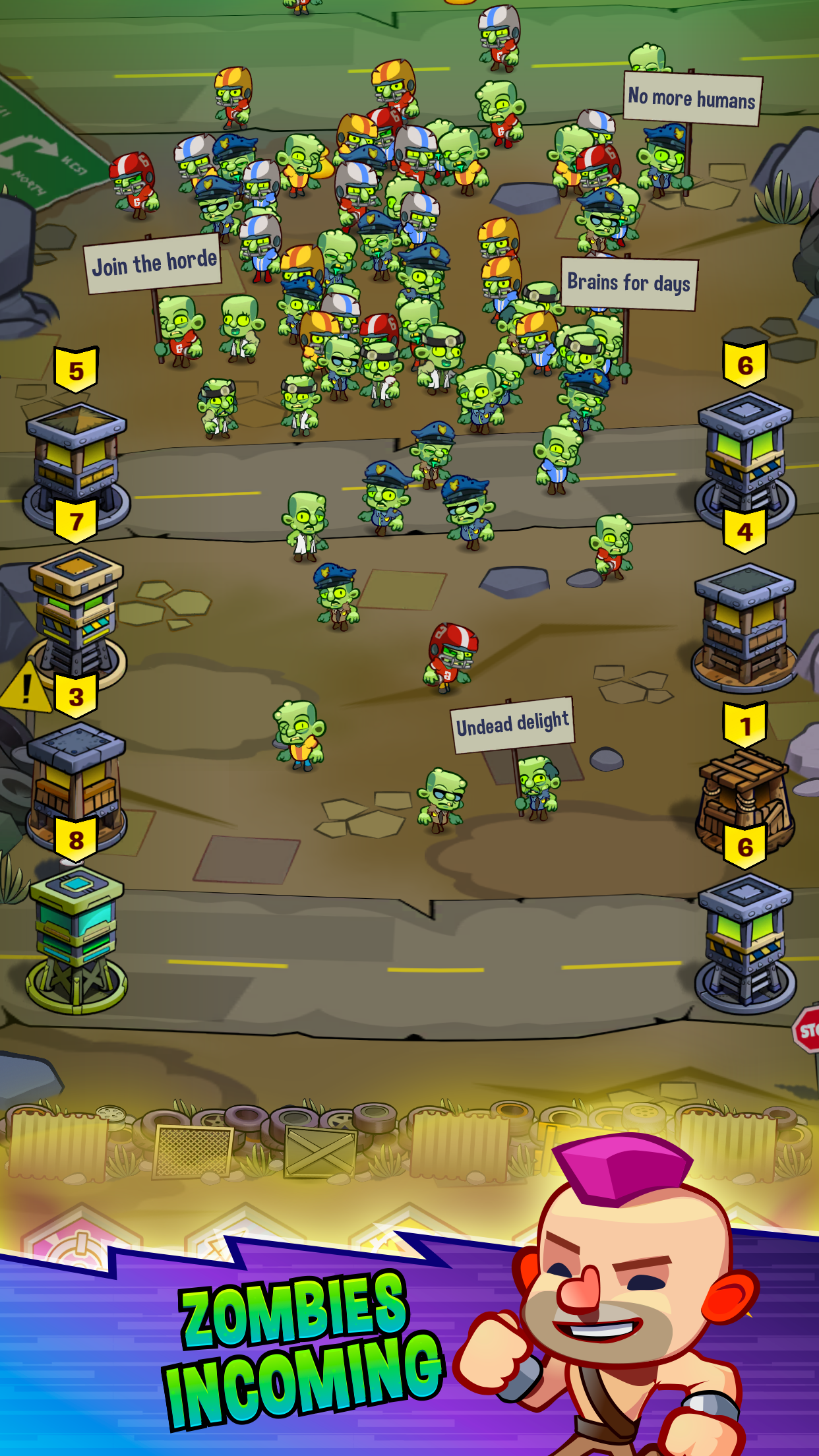 Use right powerup at the right time to destroy zombies