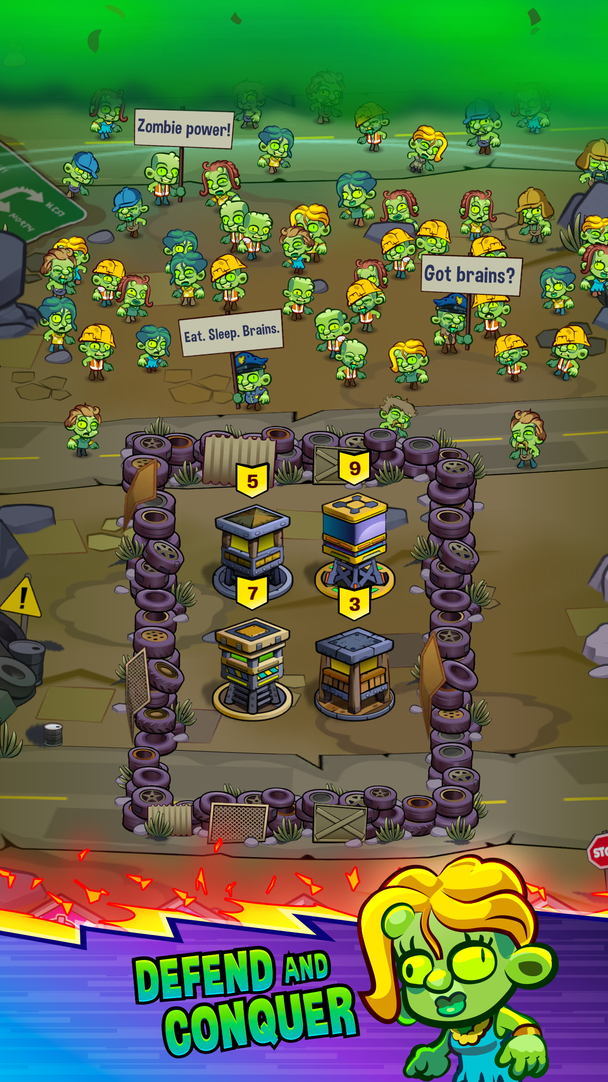 Infinite waves of zombies coming for your brains