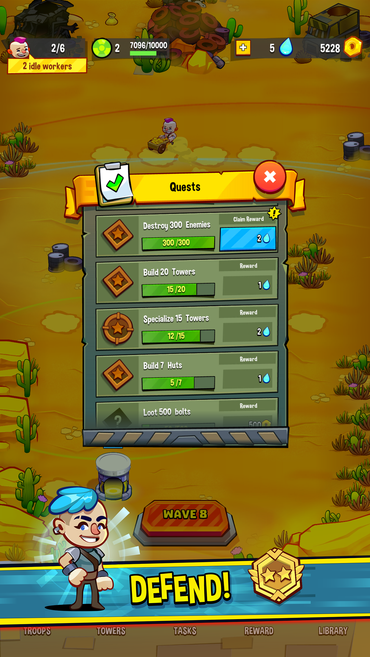 Finish your quest and make towers even stronger