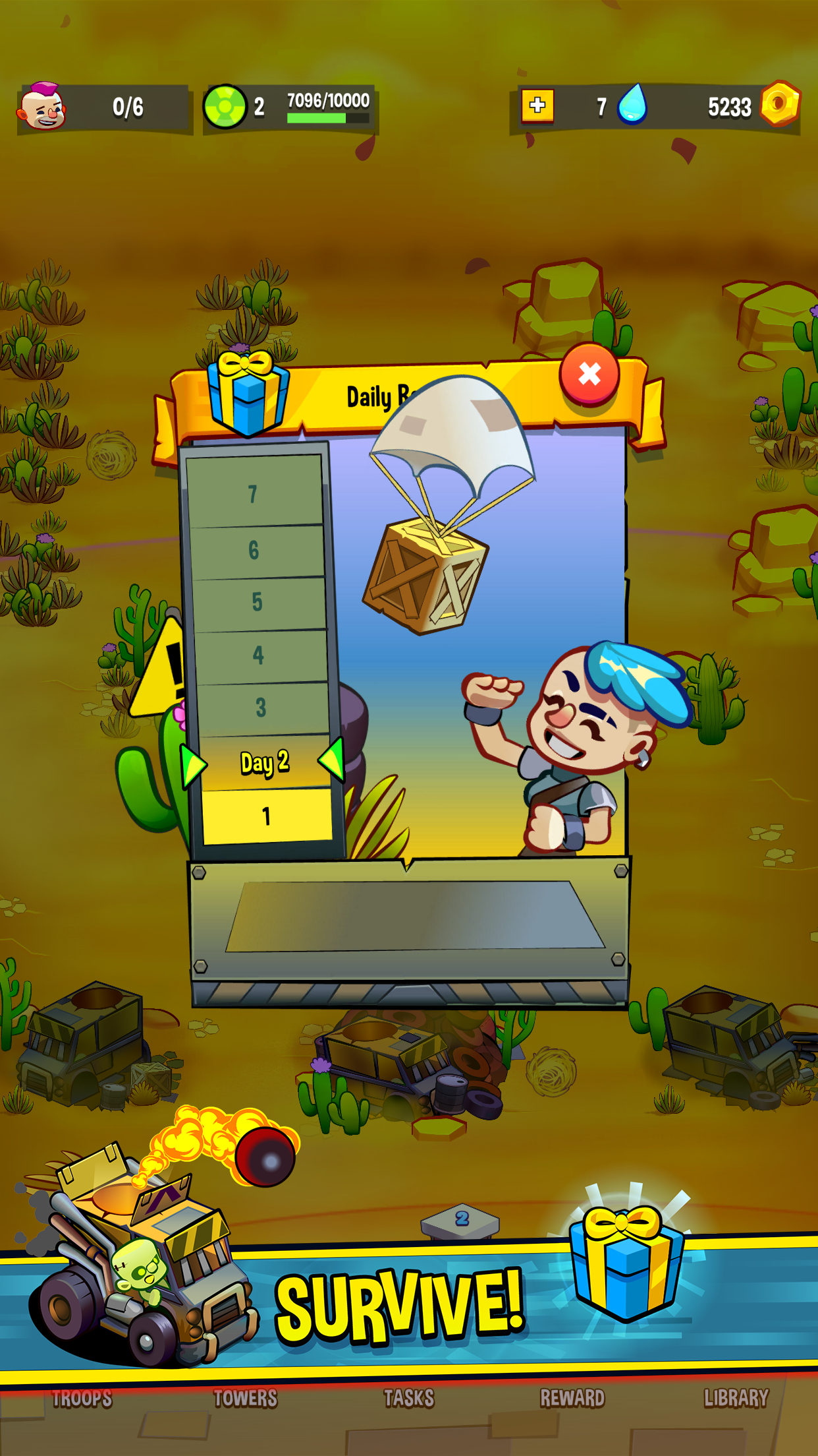 Solve daily tasks and earn bonuses for fight