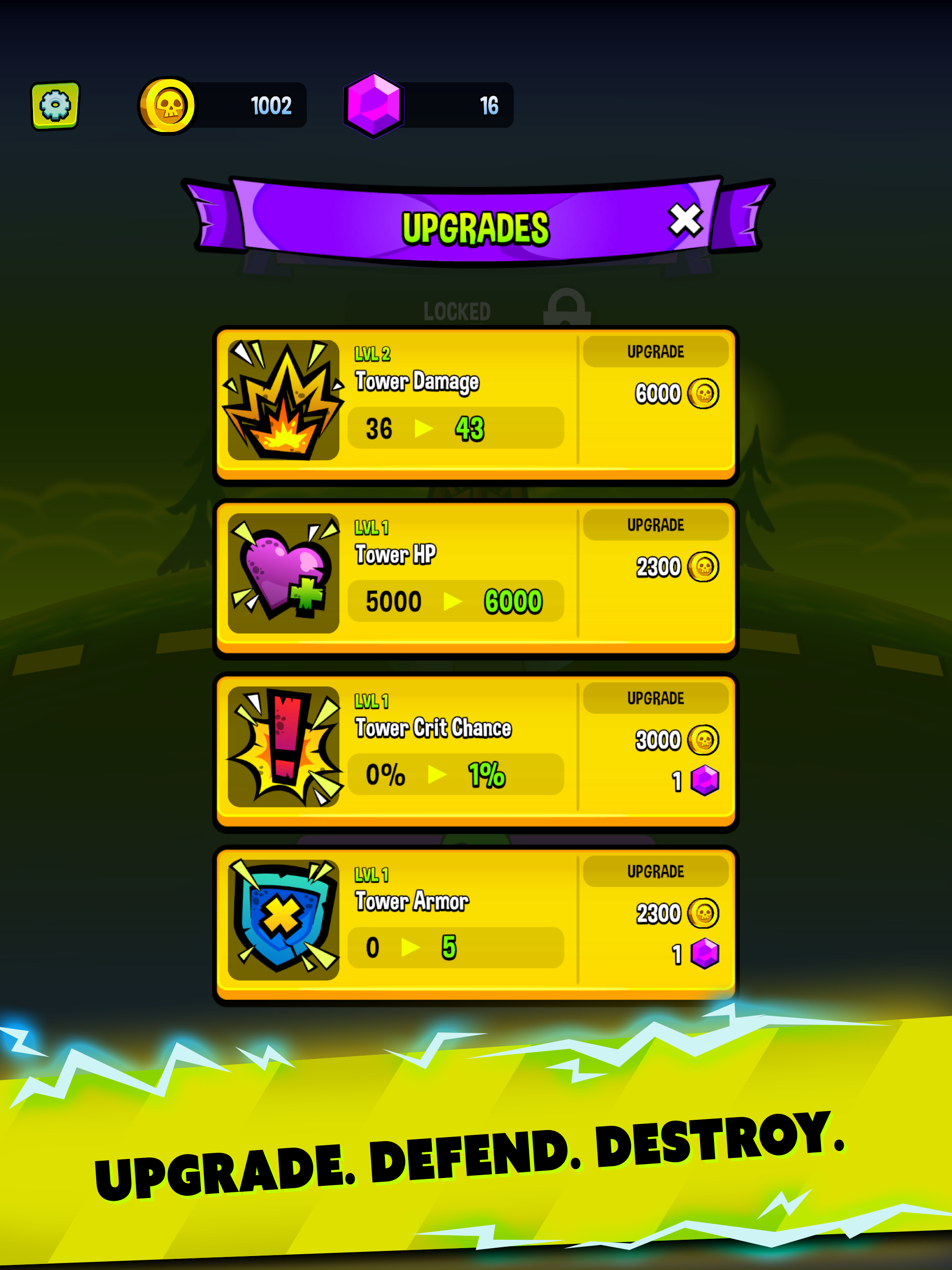 Use different type of towers for protection